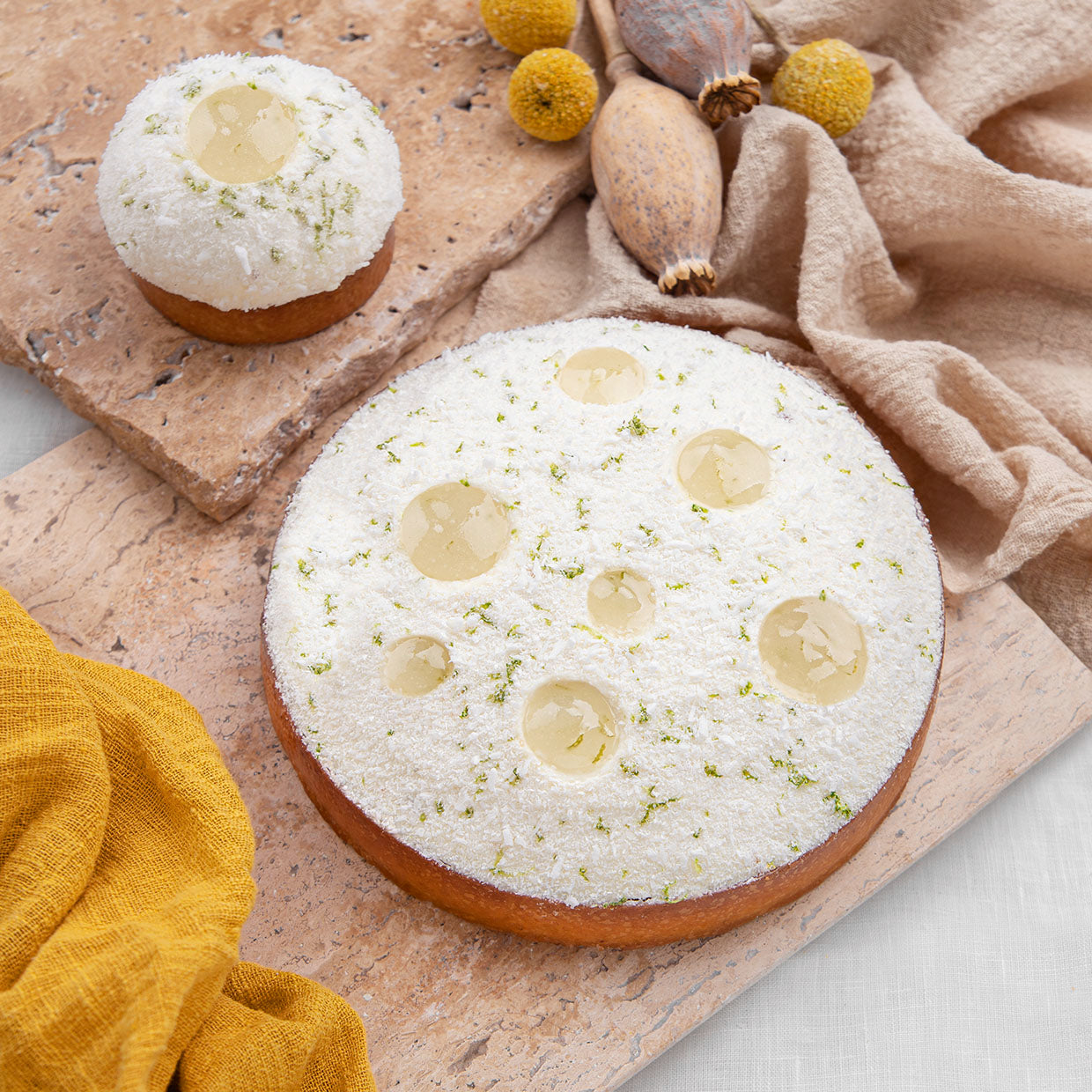 Tarte citron vert et noix de coco