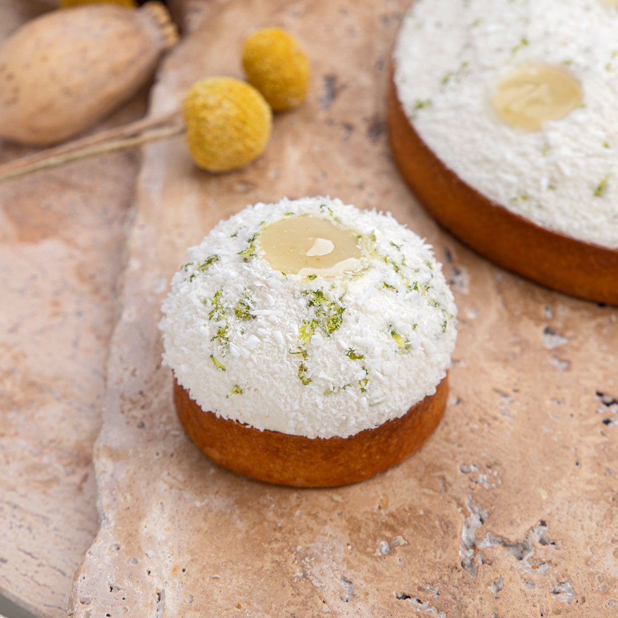 Tarte citron vert et noix de coco