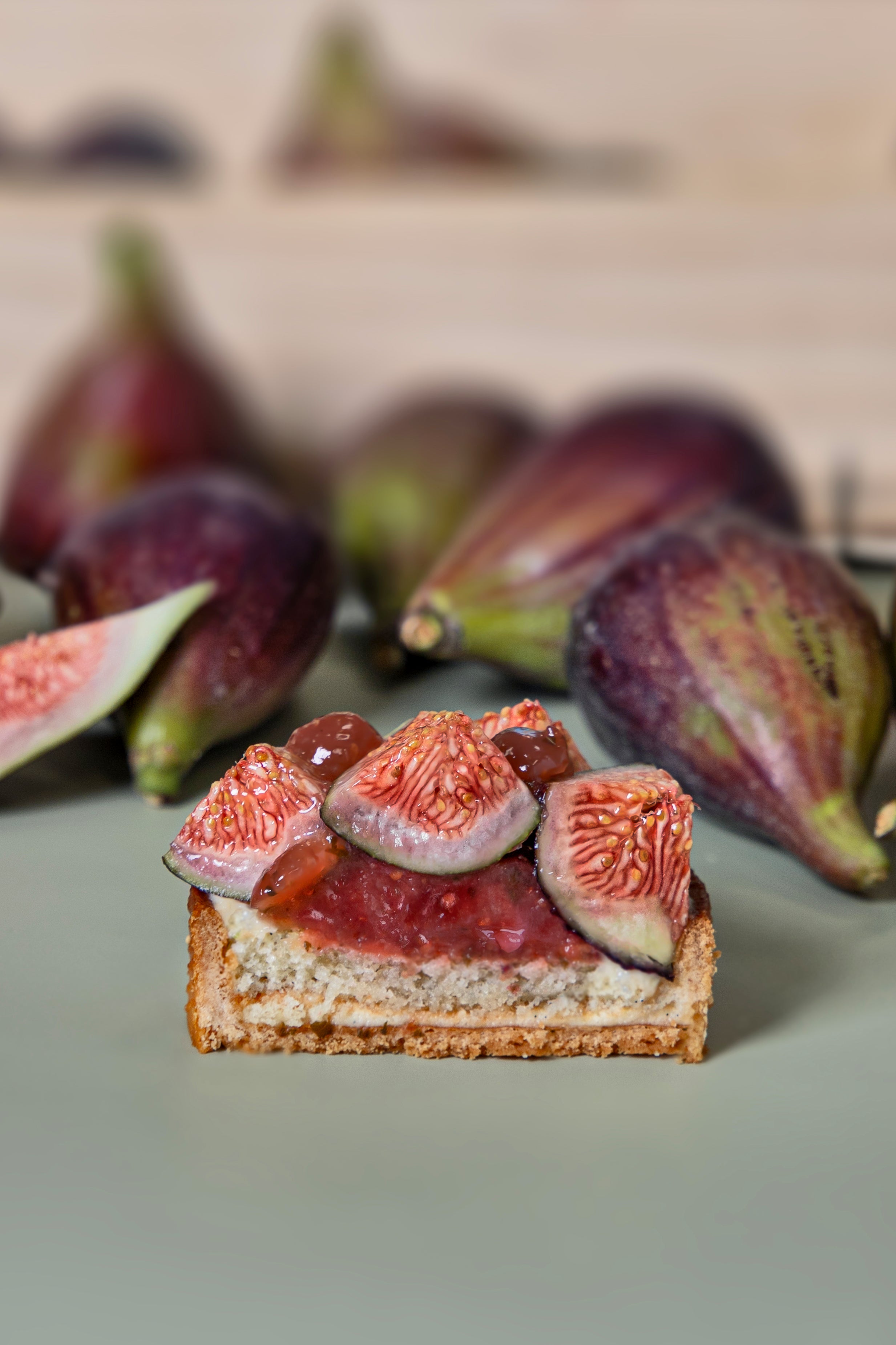Tarte figues shiso vanille