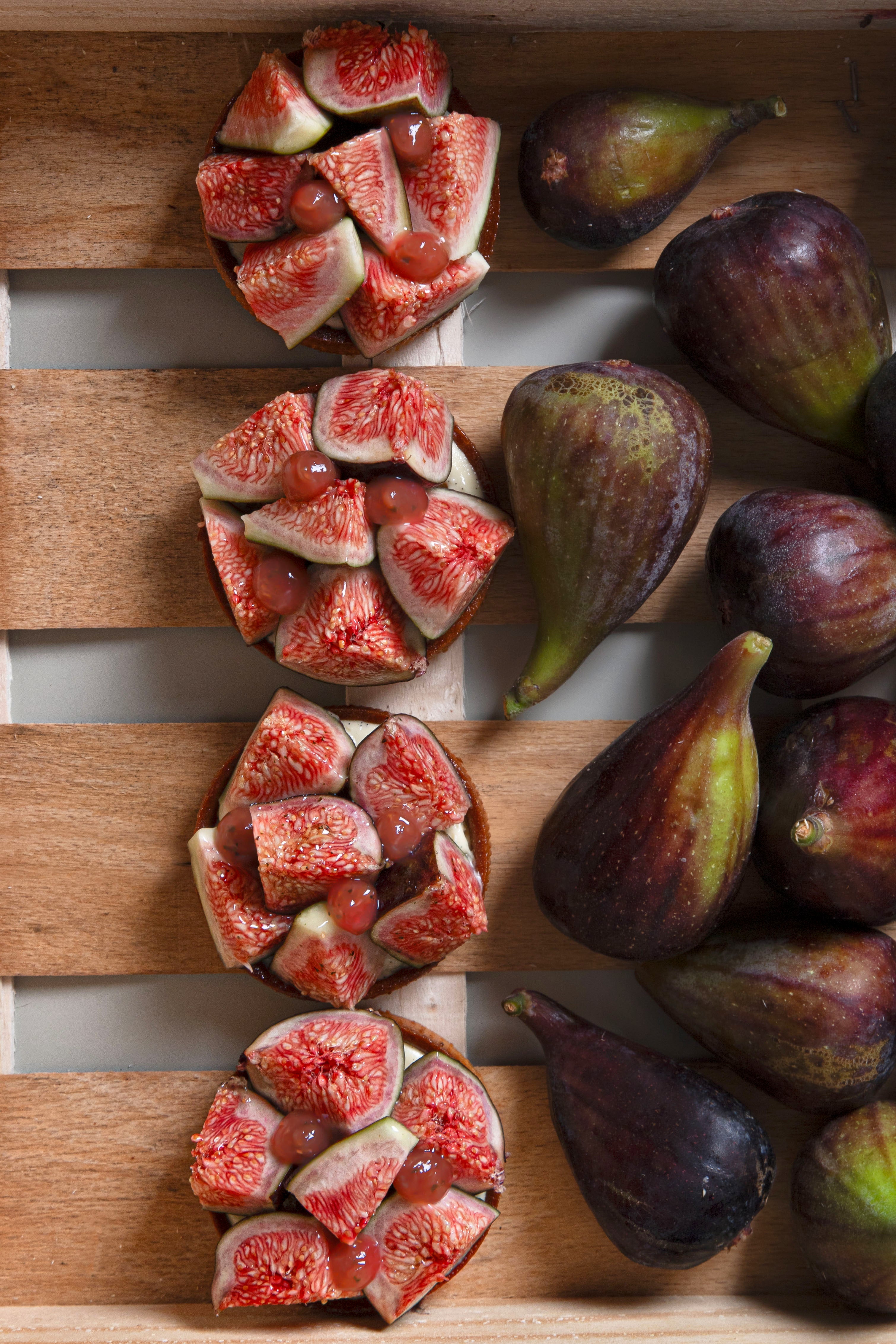 Tarte figues shiso vanille