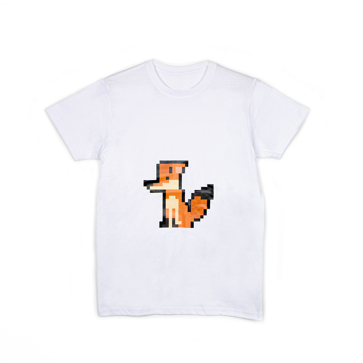 T-shirt pixel blanc